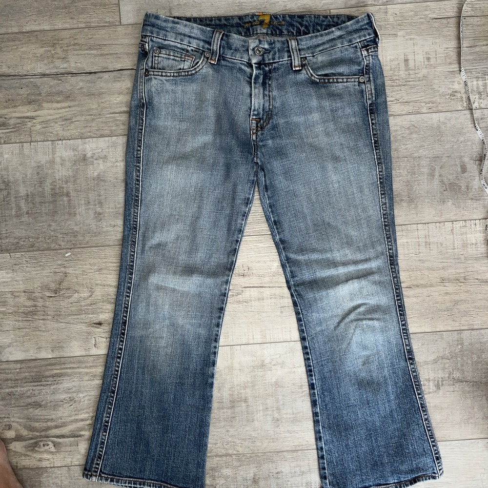 7 For All Mankind - Women's Size 4- Cropped "A" Pocket Jeans - VTG Capri